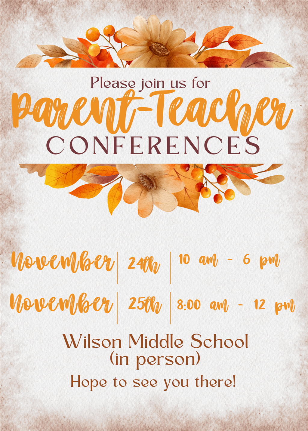  Parent Teacher Conference