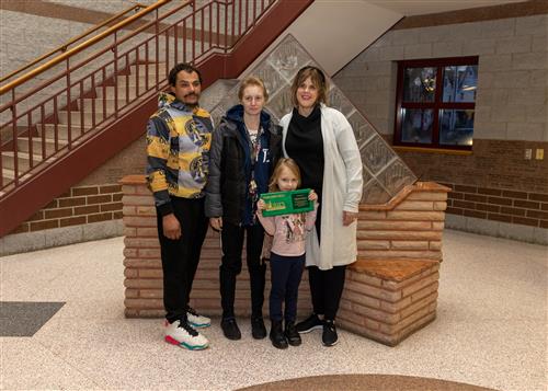 Photo of Perry's March Stairclimber, Abby Connor, and family.