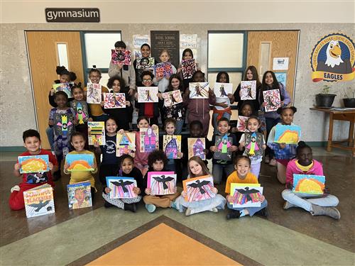 Diehl students show off art inspired by different famous Black artists.
