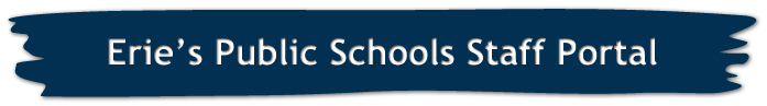 Erie's Public Schools Staff Portal Banner 